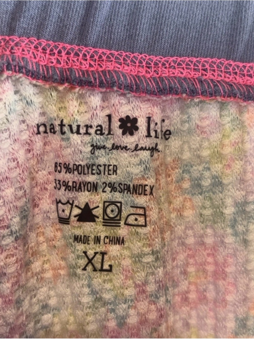NATURAL LIFE NWOT Floral Jogger Pajama Pants Size XL Lounge Sleepwear Drawstring - Picture 5 of 11
